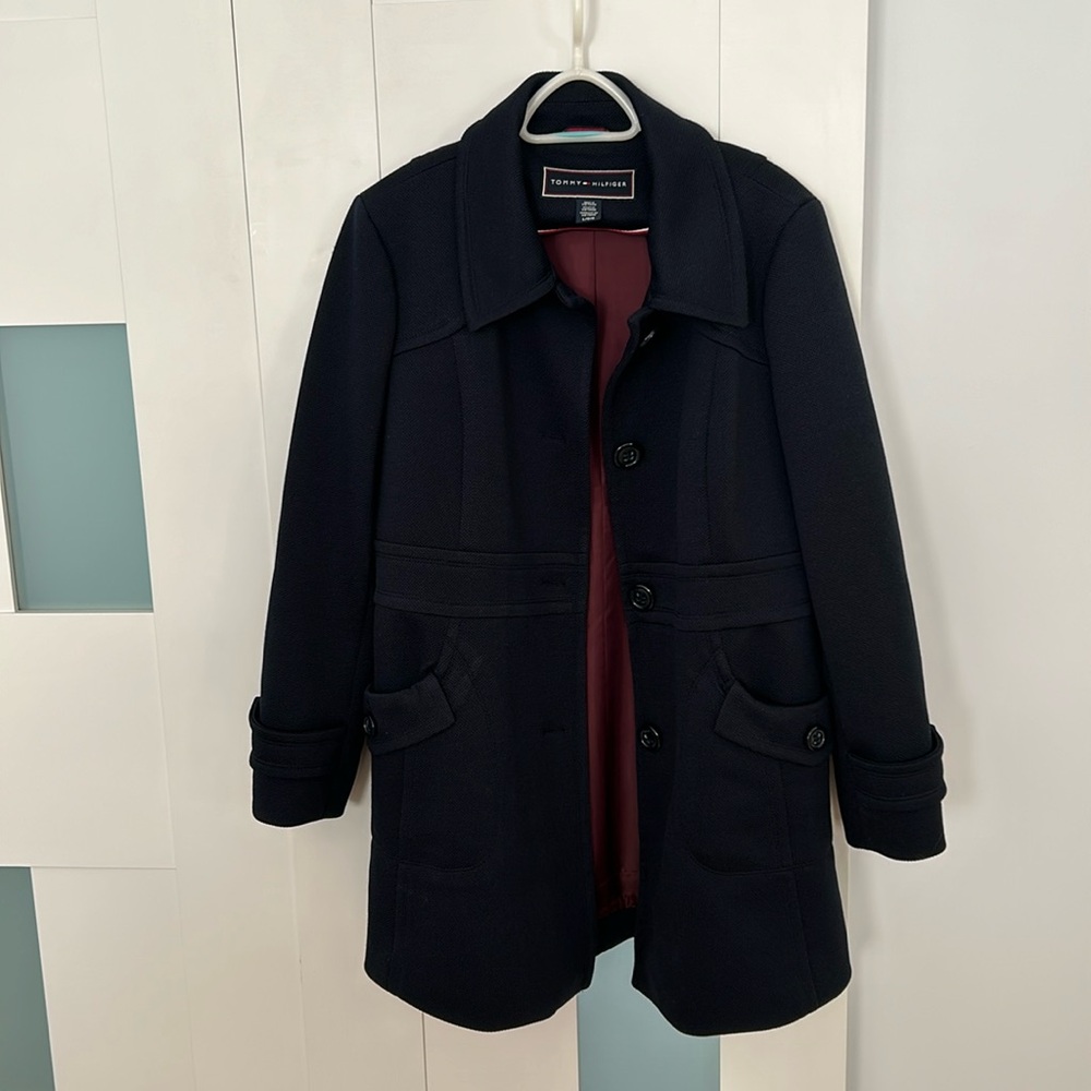 Dark Blue Car Coat